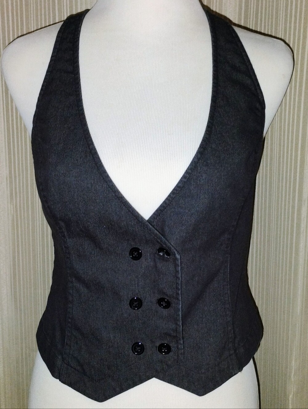 I ❤️ Ronson Small Dark Gray Fitted Vest Womens
